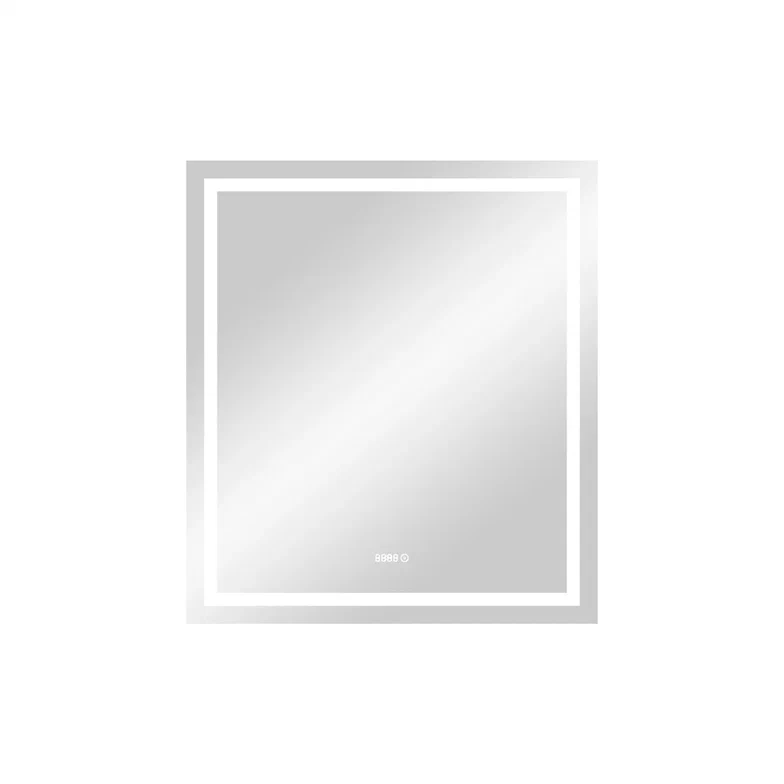 Зеркало с подсветкой "Verte Led" 800х900 с часами, датчиком движения ЗЛП630 100Kran: Широкий выбор и доступные цены.