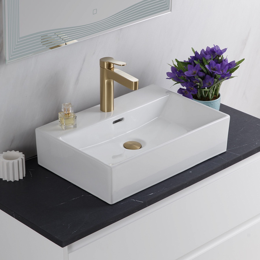 Накладная раковина BelBagno BB1340 35  см белая глянцевая в 100Kran: Широкий выбор и доступные цены.