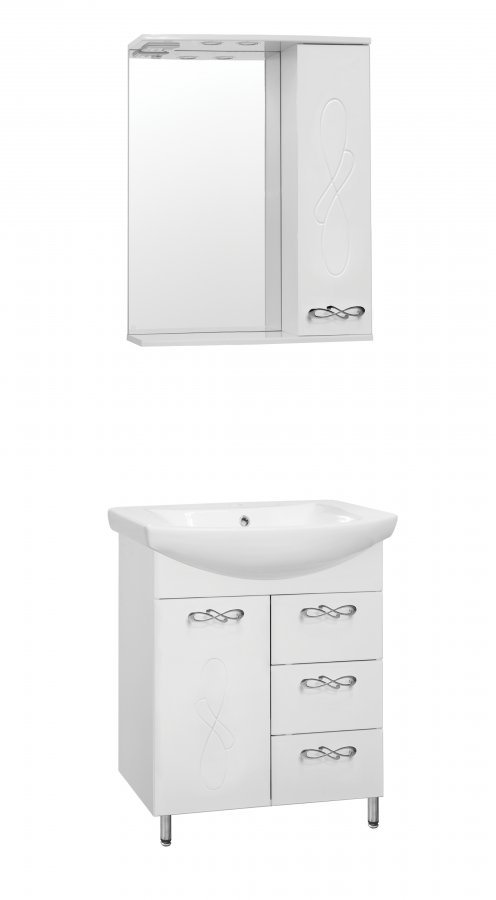 Тумба под раковину напольная Style Line Венеция 65 3 ящ. белый ЛС-00000254 в 100Kran: Широкий выбор и доступные цены.