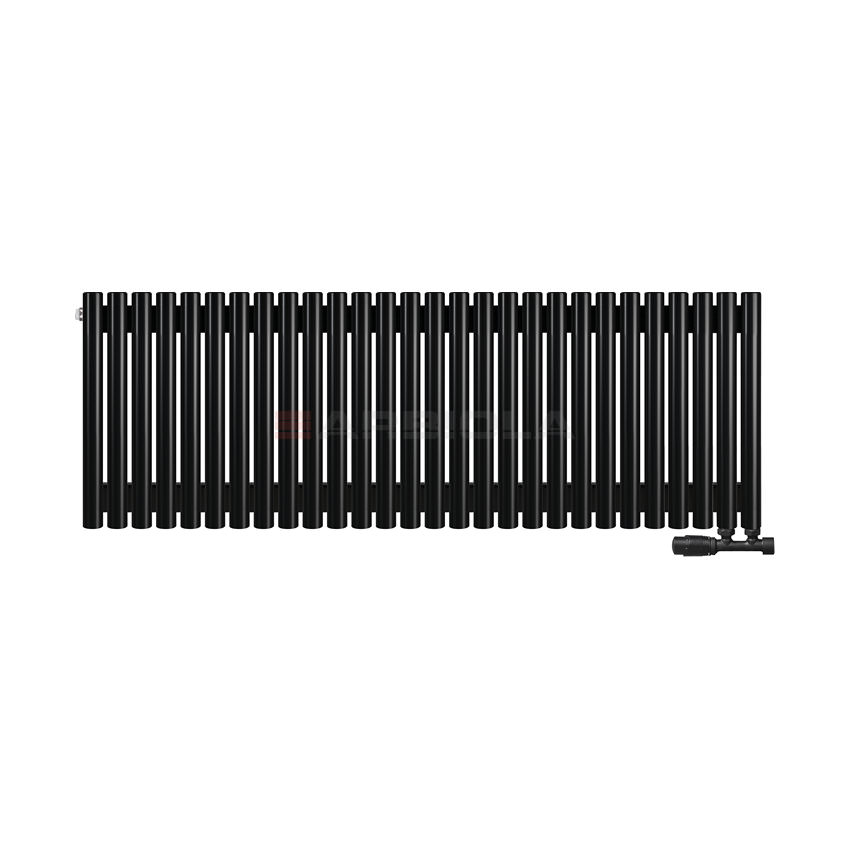 Вертикальный радиатор с нижним подключением Arbiola Iris V 108448 139,2 х 50 см черный матовый ral 9005 от интернет-магазина сантехники 100Kran!