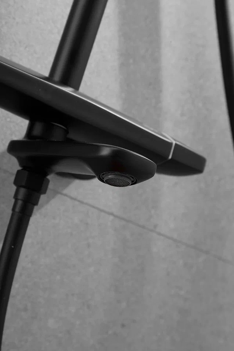 Душевая система с термостатом Rose R3996H черный в 100Kran: Широкий выбор и доступные цены.