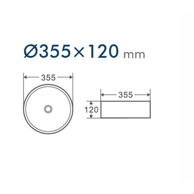 Раковина накладная D&K Matrix 35,5 см DT1391516 белая в 100Kran: Широкий выбор и доступные цены.