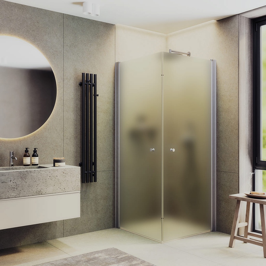 Душевой уголок MaybahGlass MGY-1294-5 90x90 см стекло сатин в 100Kran: Широкий выбор и доступные цены.