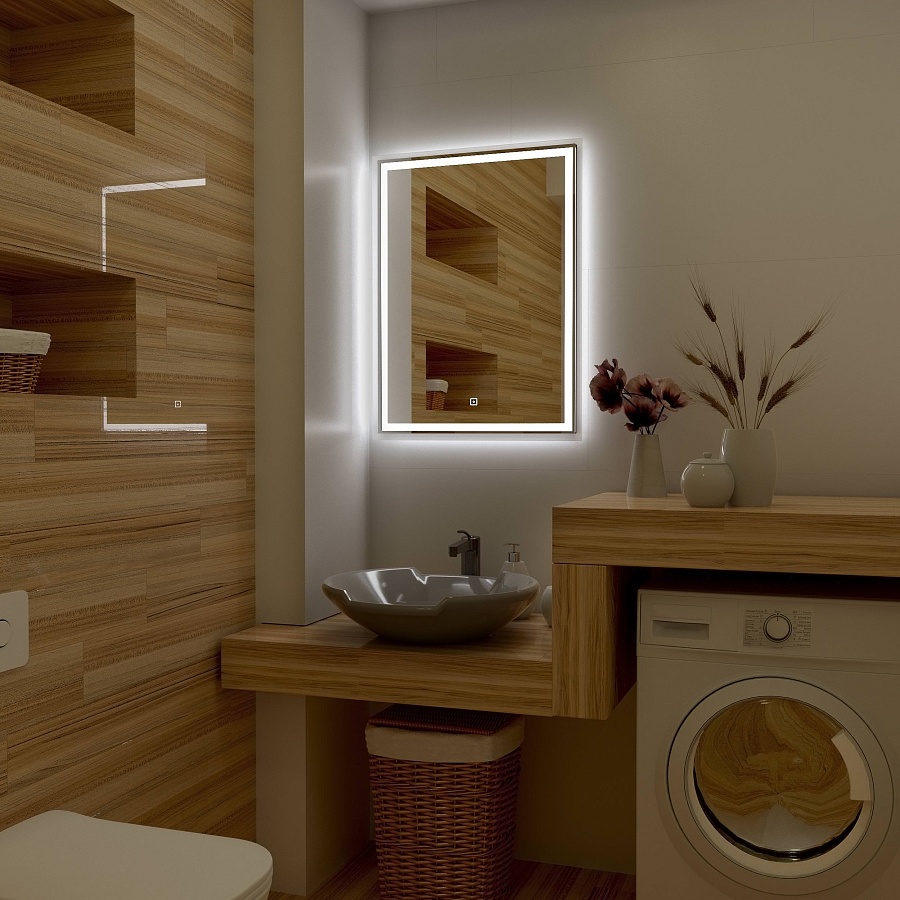 Зеркало с подсветкой Continent Fancy Led 60x80 см ЗЛП1073 100Kran: Широкий выбор и доступные цены.