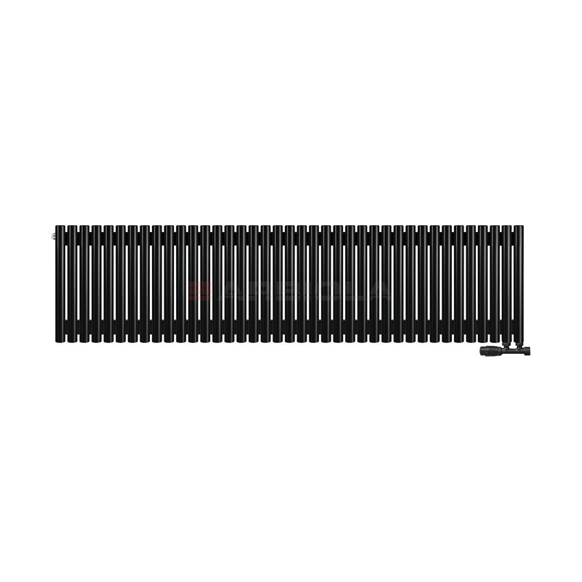 Вертикальный радиатор с нижним подключением Arbiola Iris V 108481 194,2 х 50 см черный матовый ral 9005 от интернет-магазина сантехники 100Kran!