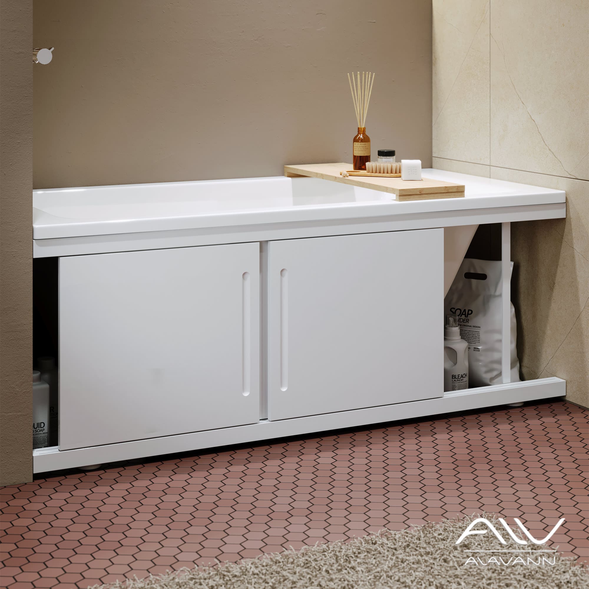 Экран под ванну Alavann ALV0716001 Alt 180 раздвижной белый в 100Kran: Широкий выбор и доступные цены.