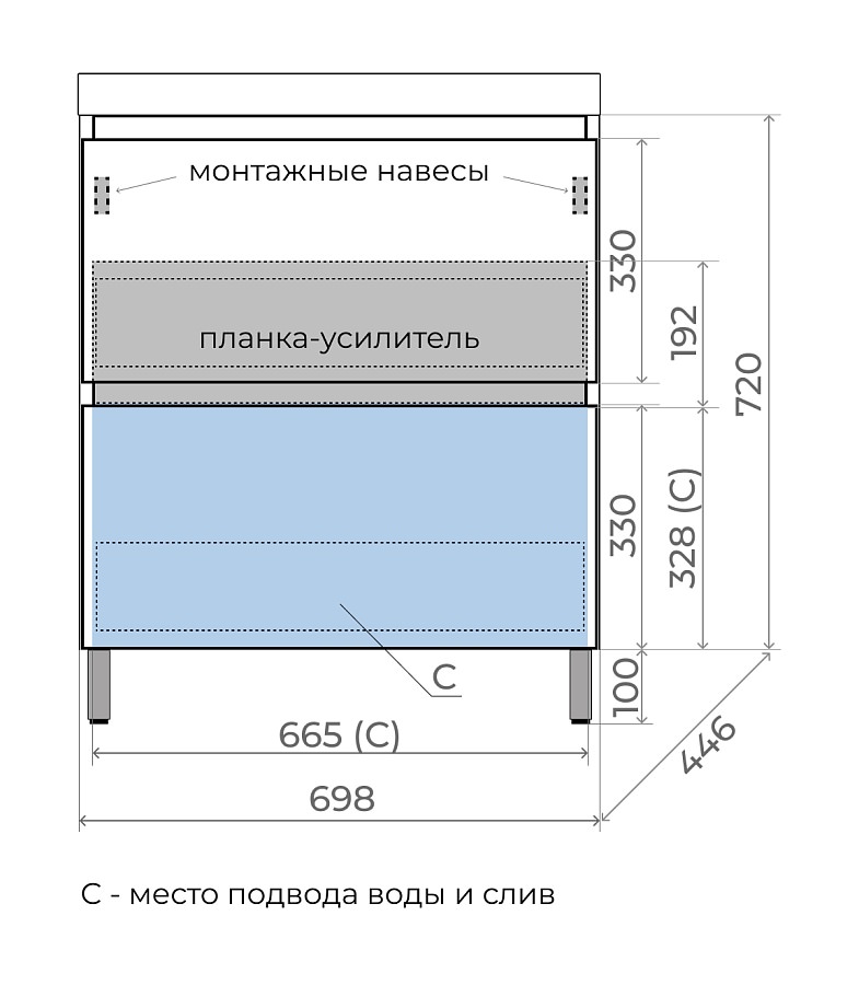 Тумба напольная Style Line Манхэттен 70 см ЛС-00002375 графит в 100Kran: Широкий выбор и доступные цены.