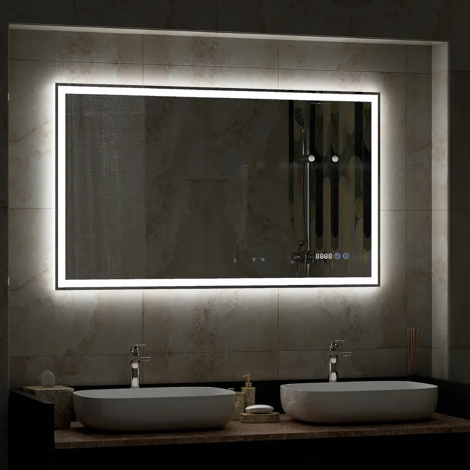 Зеркало с подсветкой "Mercury luxe" 1200x700 ЗЛП690 100Kran: Широкий выбор и доступные цены.