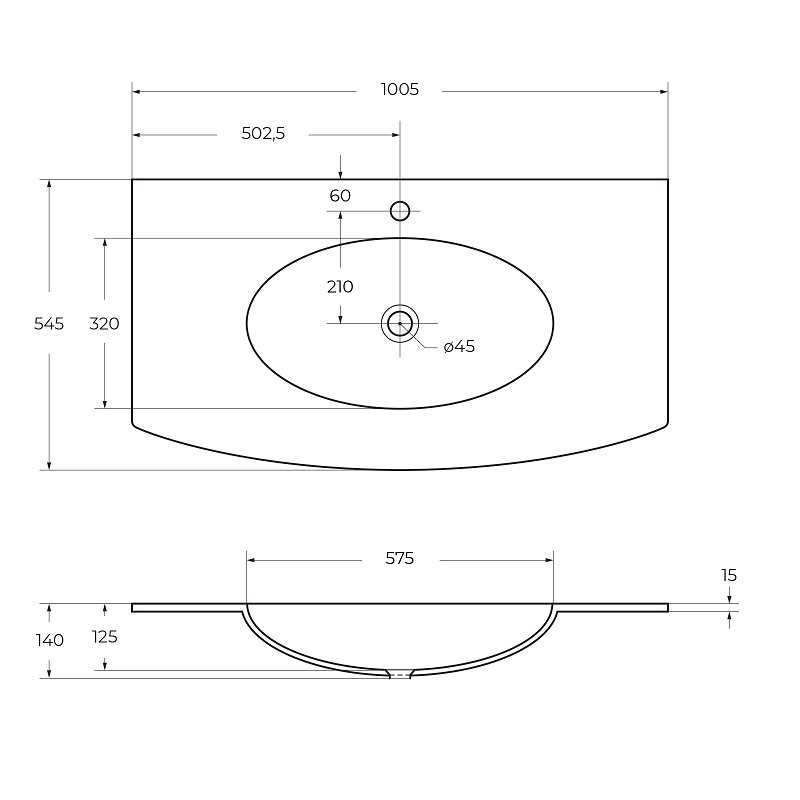 Раковина мебельная CEZARES 101 см 82416 белая в 100Kran: Широкий выбор и доступные цены.