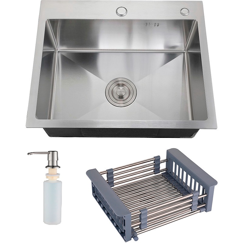 Кухонная мойка РМС 60 х 50 см MR-6050 нержавеющая сталь в 100Kran: Широкий выбор и доступные цены.