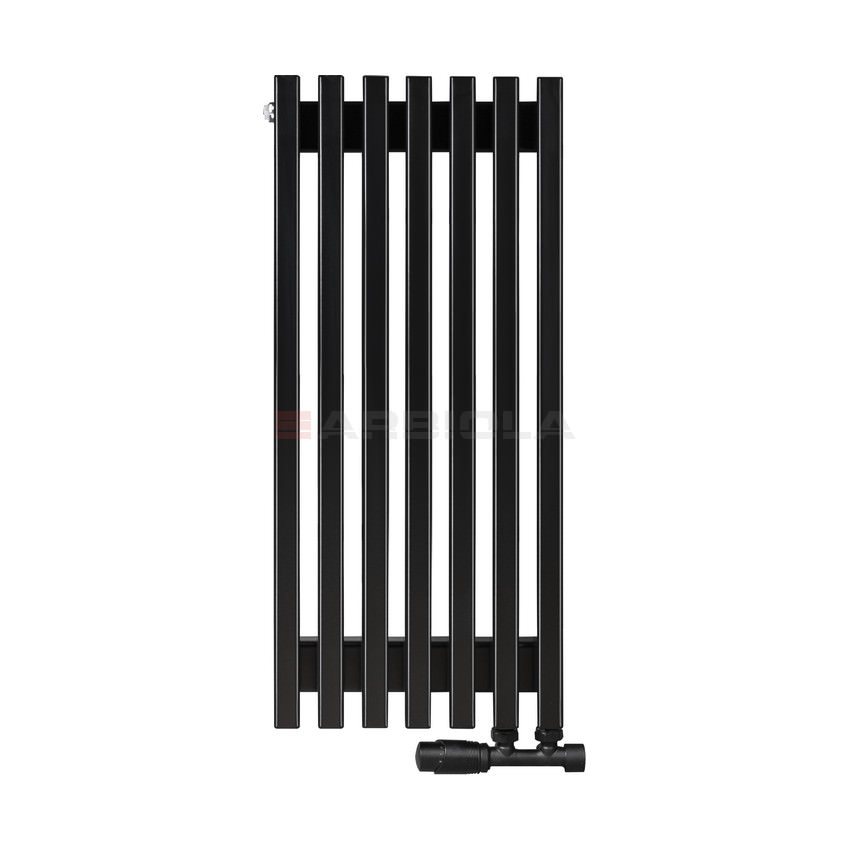 Вертикальный радиатор с нижним подключением Arbiola Compact V 102328 33 х 70 см Черный от интернет-магазина сантехники 100Kran!