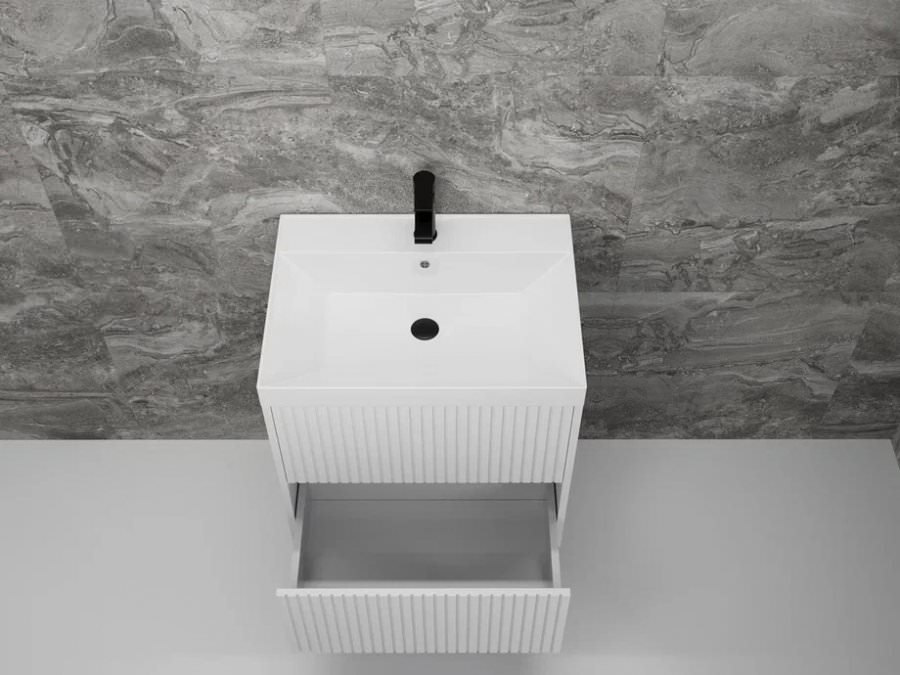 Тумба с раковиной подвесная Style Line Стокгольм 60 умывальник Andrea Classic 600 белый рифленый софт ЛС-00002307 в 100Kran: Широкий выбор и доступные цены.