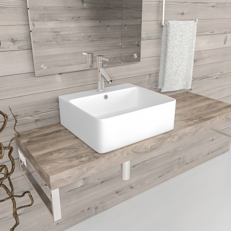 Раковина накладная ESBANO 46 см ESRNCIRC46W CIRCON-46 (white) белый в 100Kran: Широкий выбор и доступные цены.