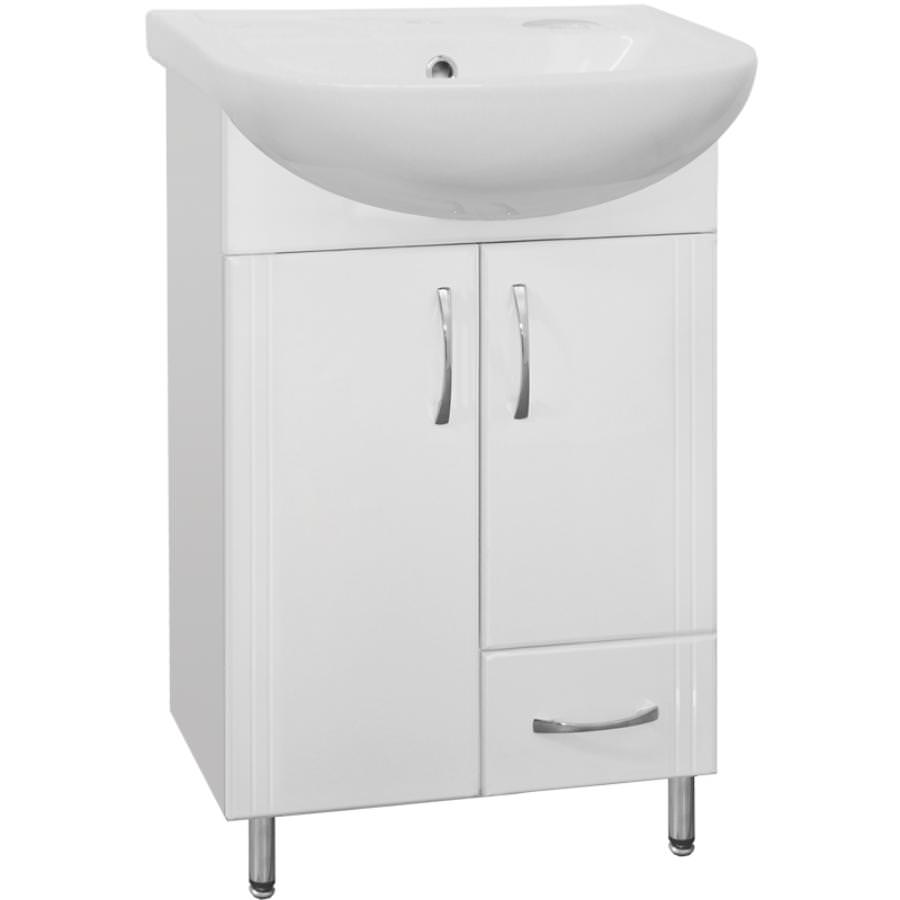 Тумба под раковину  напольная  Style Line Эко Стандарт №10 50 см 1 ящ. белый ЛС-00000095 в 100Kran: Широкий выбор и доступные цены.