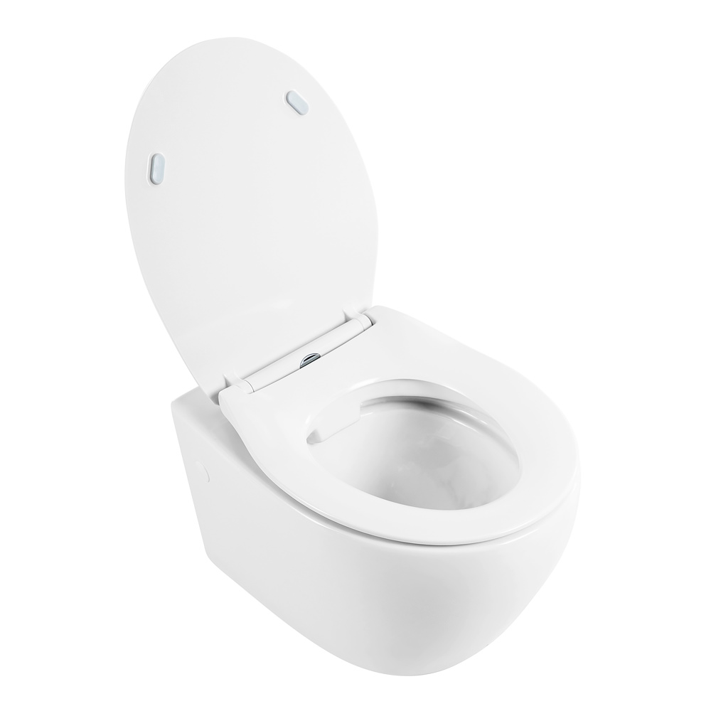 Комплект 4 в 1: Унитаз подвесной BelBagno PROSPERO BB507B с сиденьем BB2020SC + Инсталляция для унитазов BelBagno BB002-80 с кнопкой смыва в 100Kran: Широкий выбор и доступные цены.