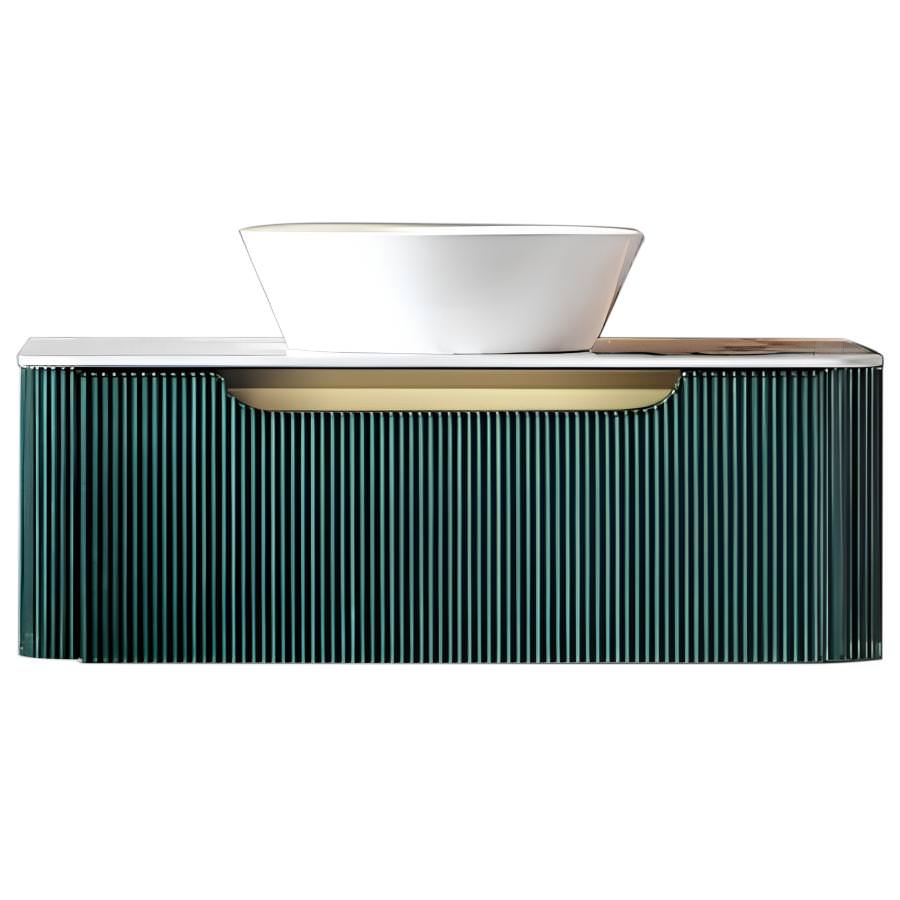 Тумба подвесная с раковиной Maxonor Pure Life SALON Tourmaline 90 см PL-MC05-90-GN тёмно-зелёный с золотой отделкой в 100Kran: Широкий выбор и доступные цены.
