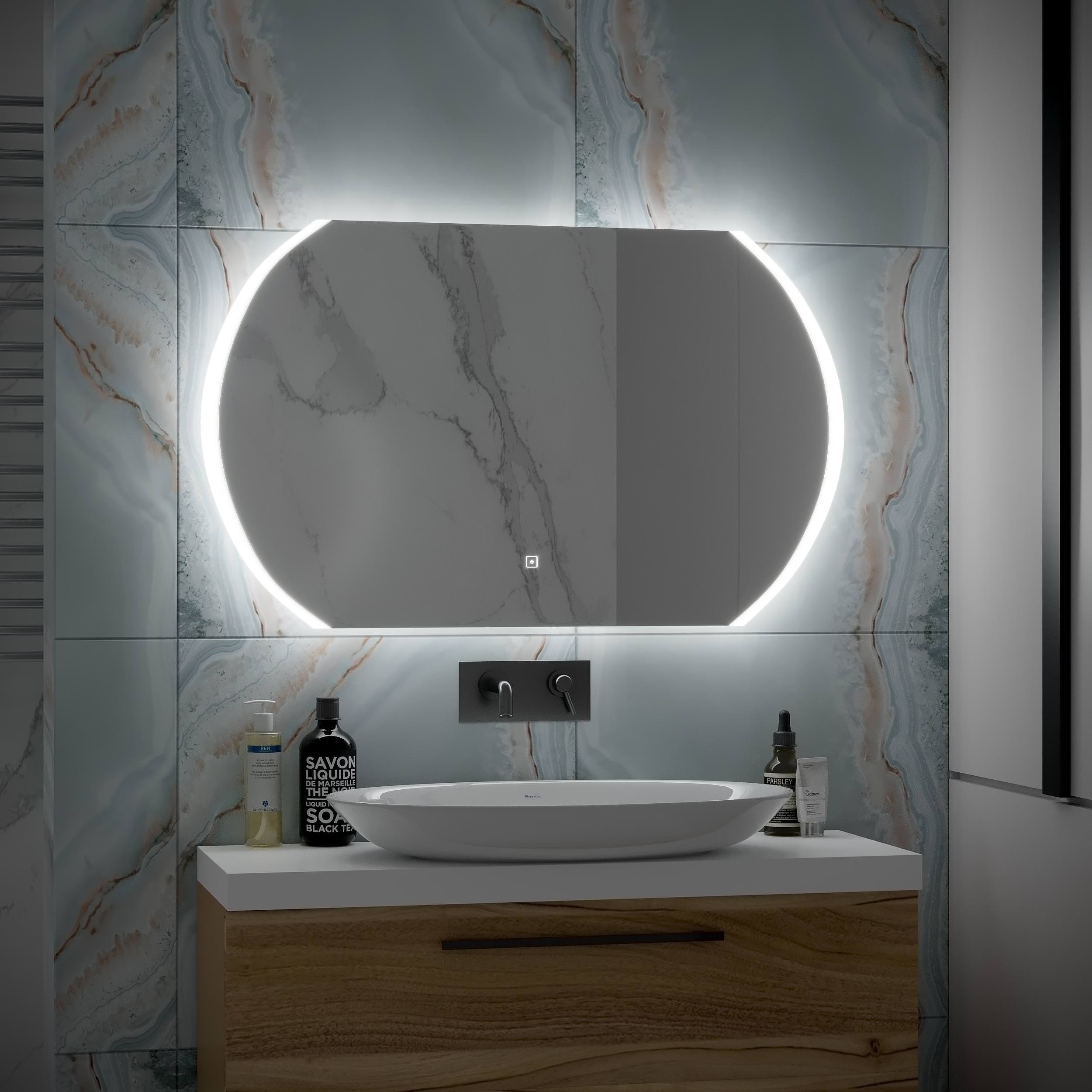 Зеркало с подсветкой "Polaris Led" 1000х600 ЗЛП883 100Kran: Широкий выбор и доступные цены.