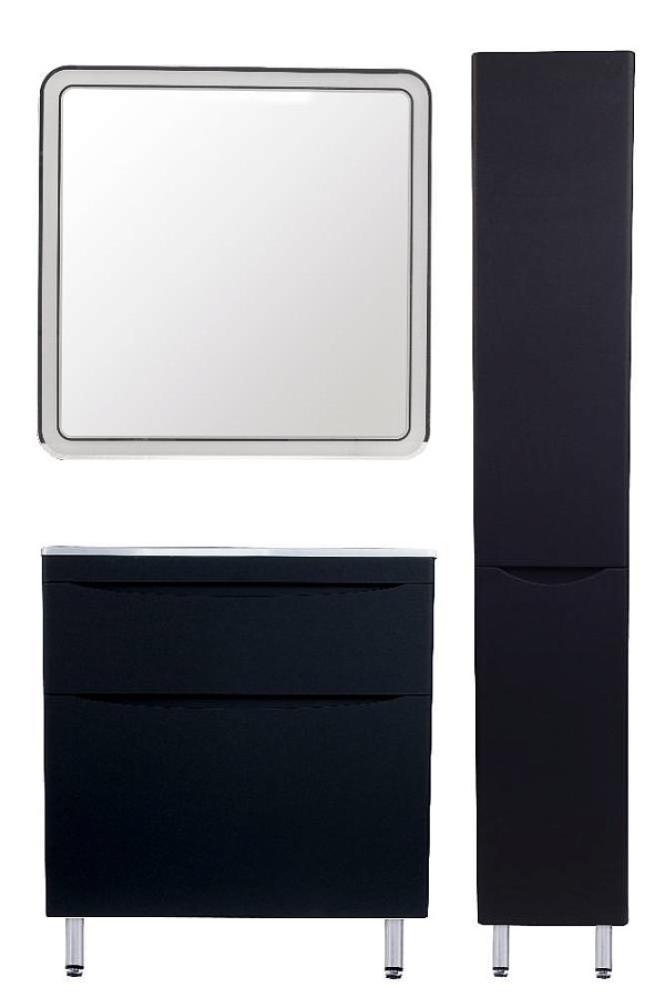 Тумба напольная Style Line Бергамо мини 90 см СС-00002363 антискрейтч черный в 100Kran: Широкий выбор и доступные цены.