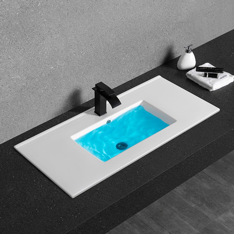 Раковина врезная  CeramaLux 9080E 81,5 см белая в 100Kran: Широкий выбор и доступные цены.