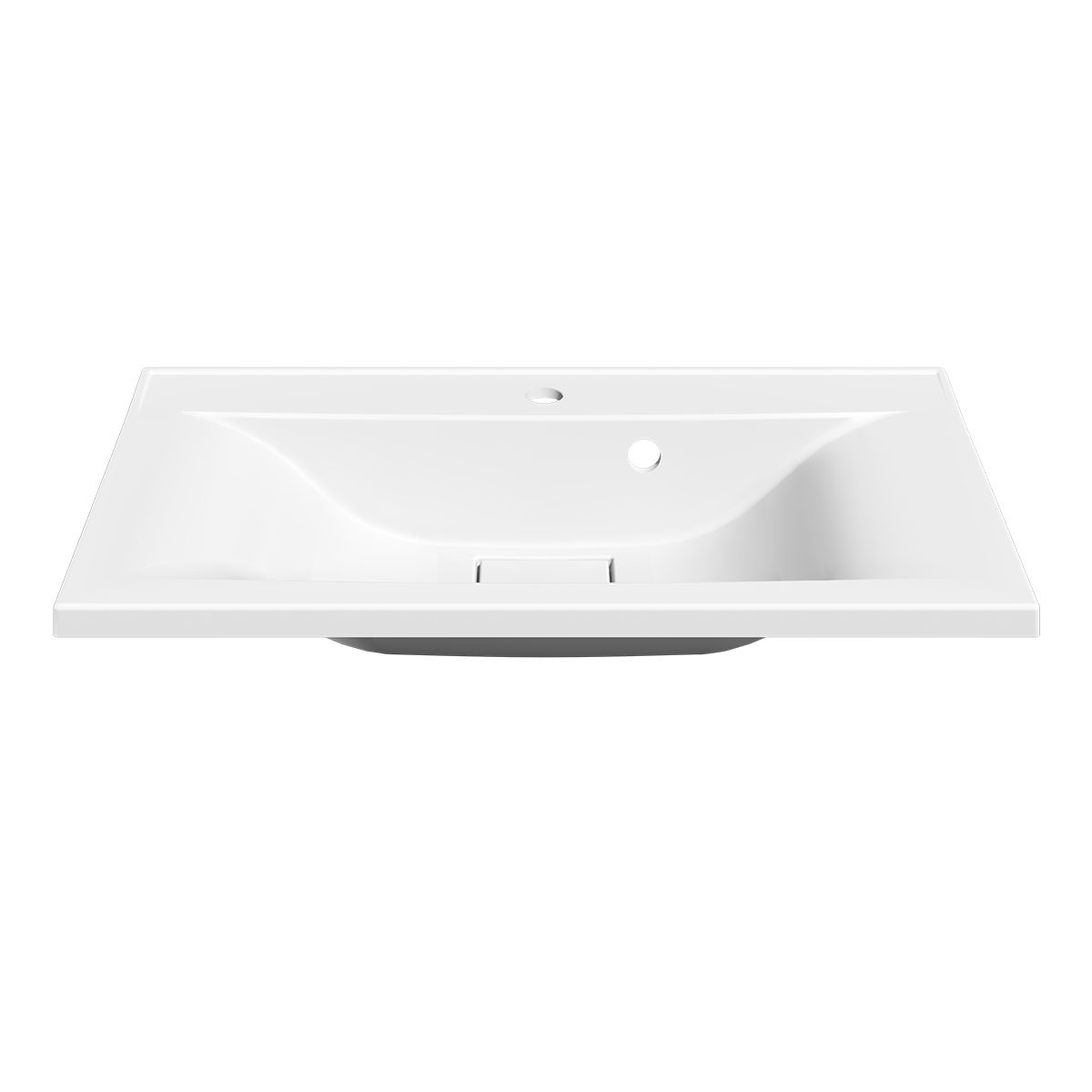 Раковина Vincea VCB-3M750W 75 из искусственного камня цвет белый в 100Kran: Широкий выбор и доступные цены.