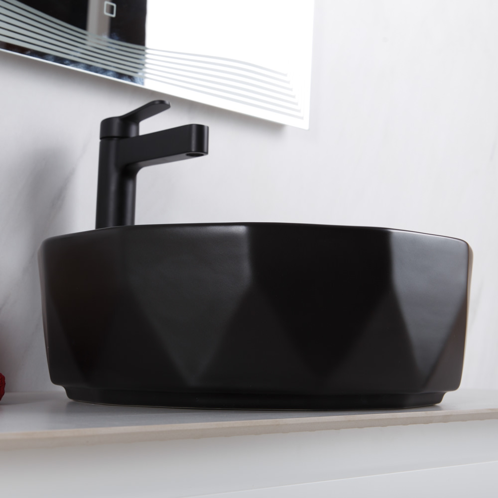 Накладная раковина BelBagno BB1409H301 41  см черная глянцевая в 100Kran: Широкий выбор и доступные цены.