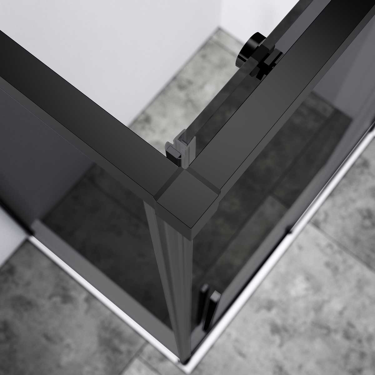 Душевой уголок Vincea Slim-N VSR-4SN8013CGB 1300*800 черный стекло тонированное в 100Kran: Широкий выбор и доступные цены.