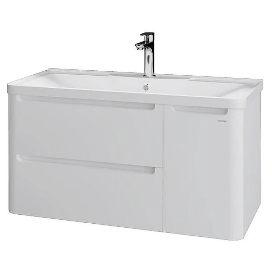 Тумба подвесная Grossman АДЕЛЬ 90 см 109003 с 2-я ящ. белая в 100Kran: Широкий выбор и доступные цены.