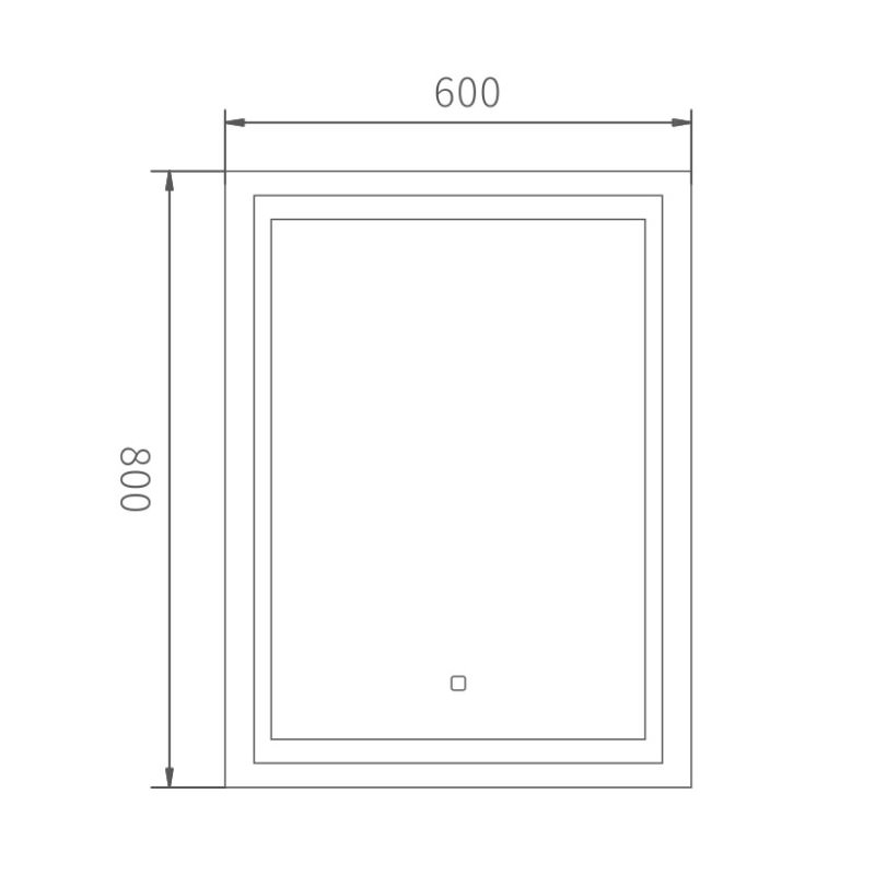 Зеркало с LED подсветкой Haiba HB660 60x80 см 100Kran: Широкий выбор и доступные цены.
