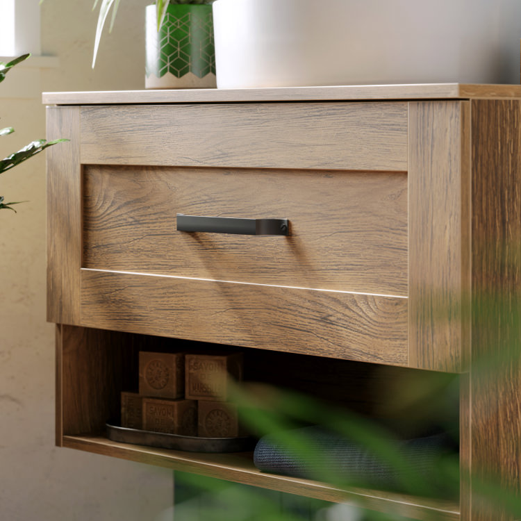 Тумба под раковину AQWELLA Craft 80 CRF0108DB подвесная дуб балтийский в 100Kran: Широкий выбор и доступные цены.