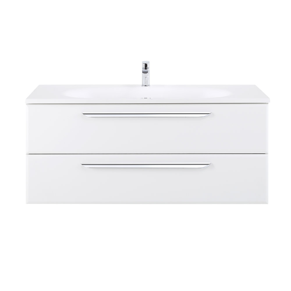 Тумба с раковиной подвесная CEZARES 120 см ECO-1200-2C-SO-BO Bianco Opaco в 100Kran: Широкий выбор и доступные цены.