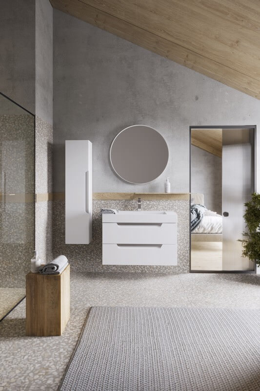 Тумба под раковину Aqwella Cube 90 CUB0109W подвесная белая в 100Kran: Широкий выбор и доступные цены.