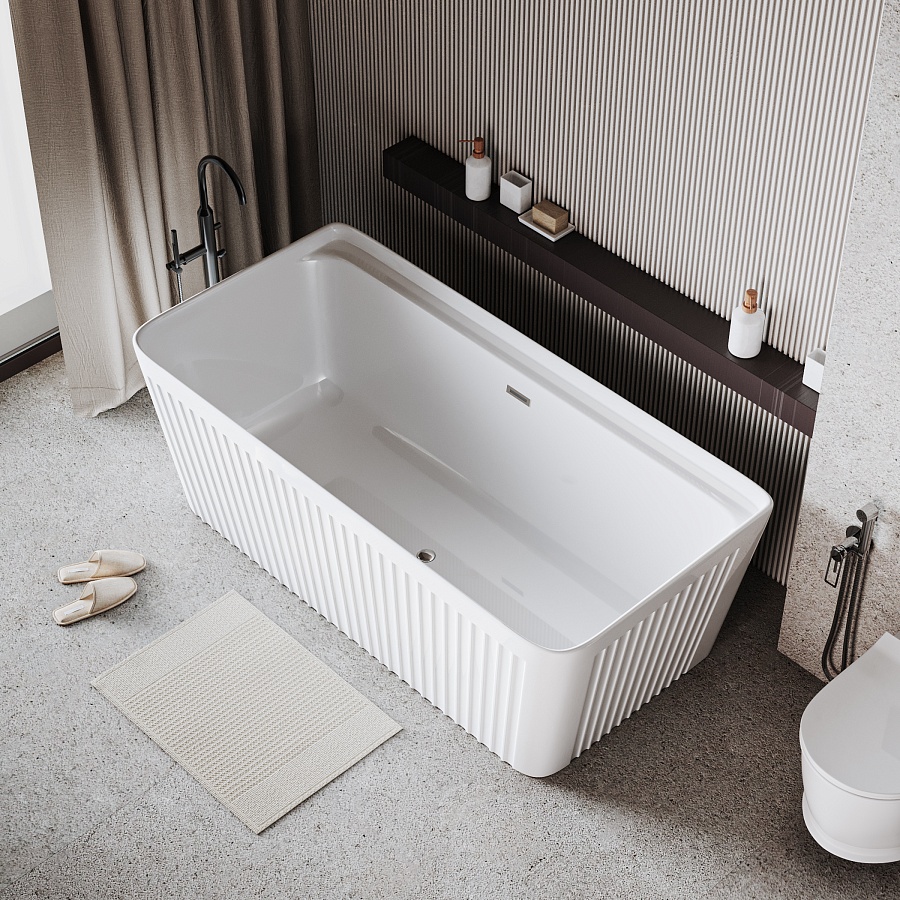 Ванна пристенная Grossman Cristal GR-28021 150х75х58 см белый в 100Kran: Широкий выбор и доступные цены.