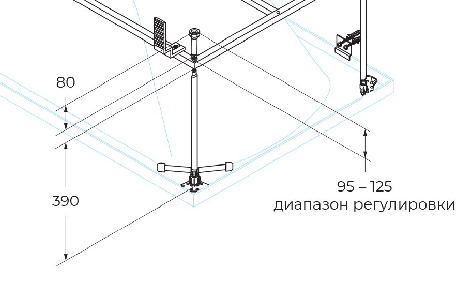 Металлическая ножка для ванн Cezares 9002021 в 100Kran: Широкий выбор и доступные цены.