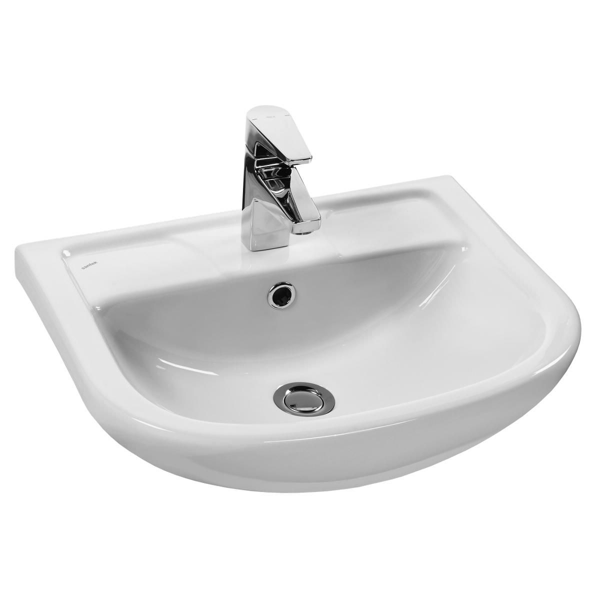 Раковина мебельная Santek Ладога 50 1WH110256 белая в 100Kran: Широкий выбор и доступные цены.