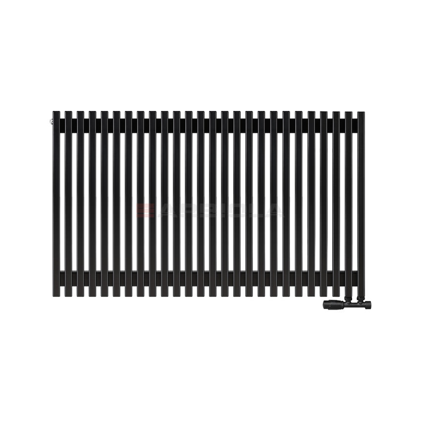 Вертикальный радиатор с нижним подключением Arbiola Compact V 102478 128 х 75 см Черный от интернет-магазина сантехники 100Kran!