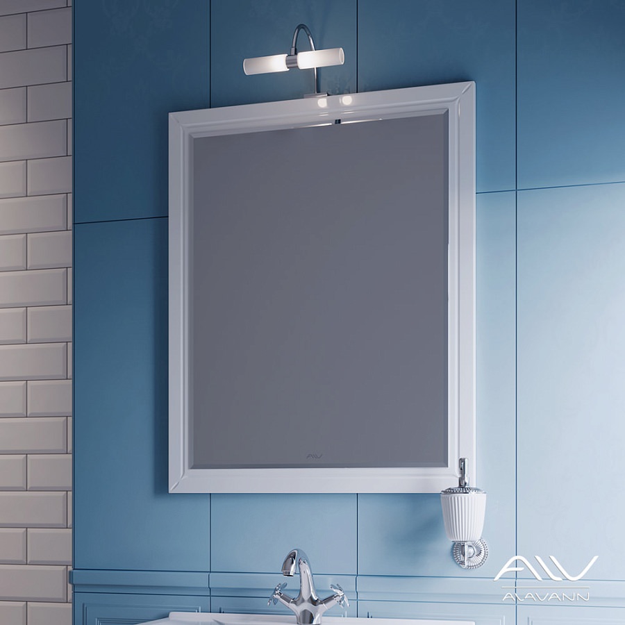 Зеркало Alavann Classic 60 см ALV0722001 белое 100Kran: Широкий выбор и доступные цены.