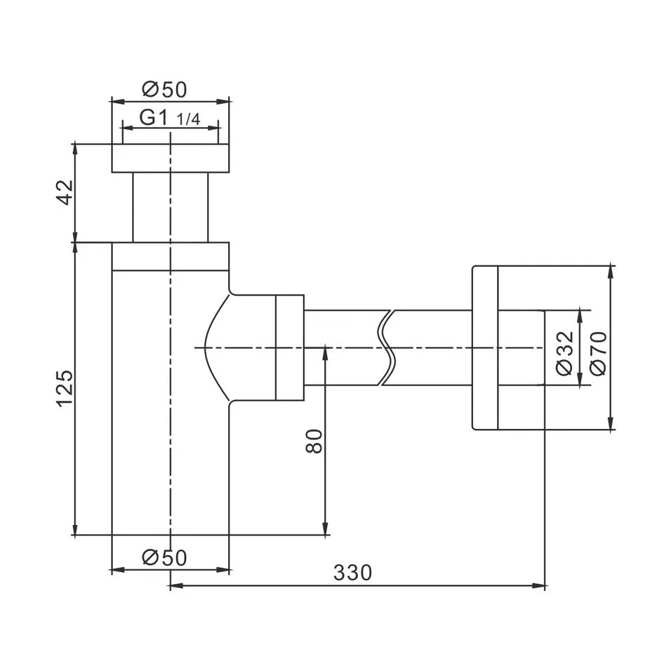 Сифон для раковины Haiba HB80-7 черный в 100Kran: Широкий выбор и доступные цены.