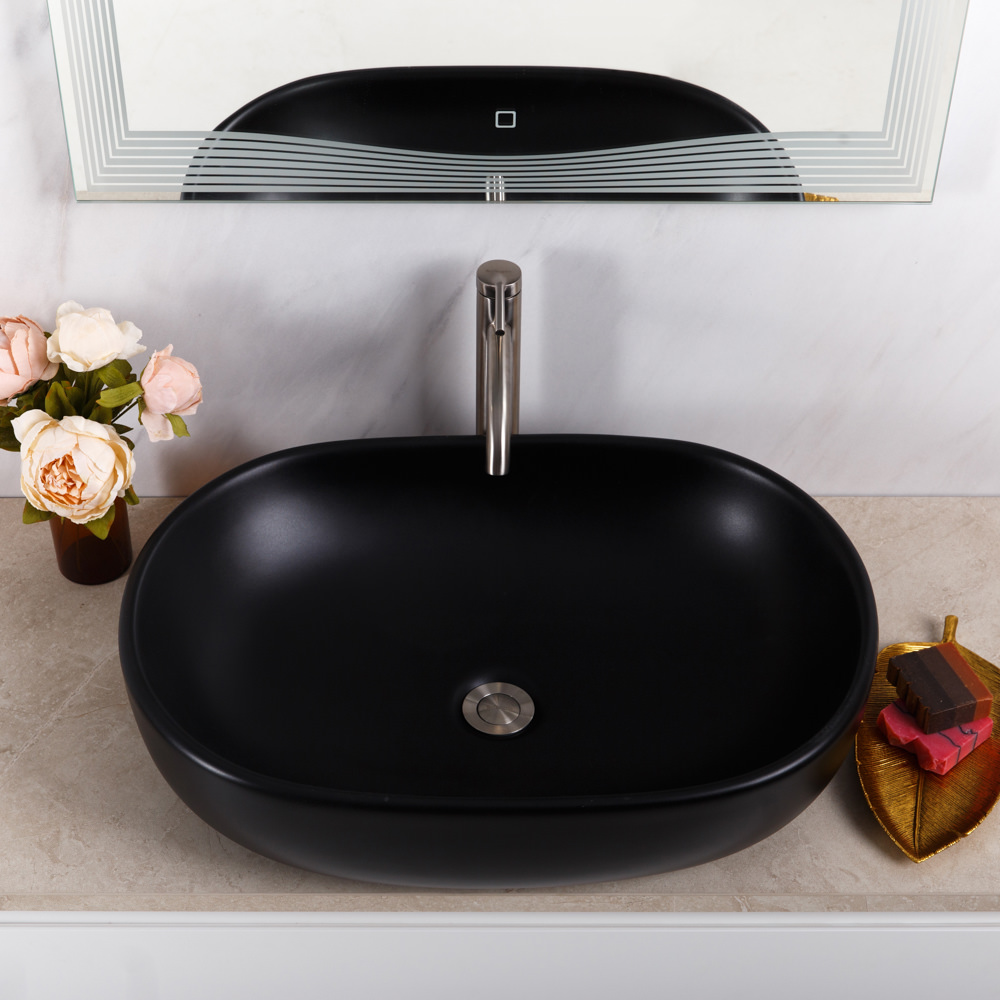Накладная раковина BelBagno BB1084-H301 60  см черная матовая в 100Kran: Широкий выбор и доступные цены.