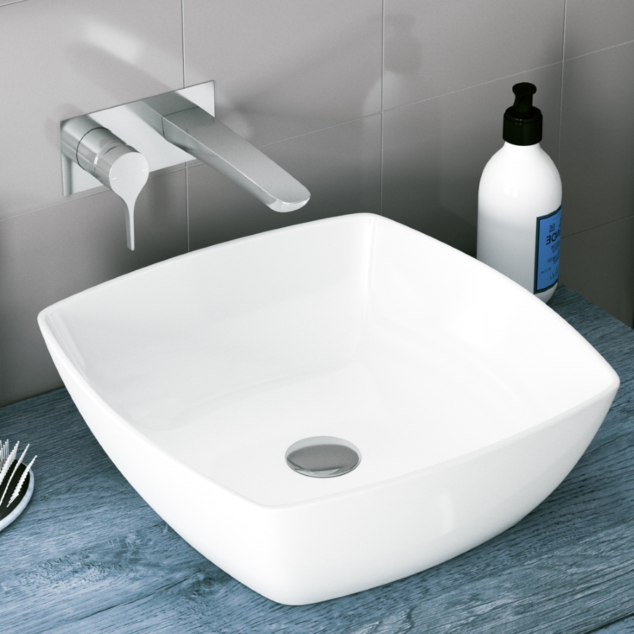 Раковина накладная Maretti Katrina KA13NS61-844 43 см белая в 100Kran: Широкий выбор и доступные цены.