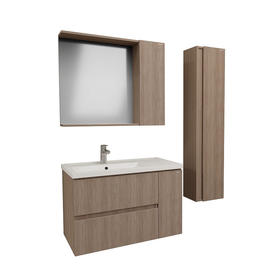 Тумба подвесная Grossman ЮНИТ 80 см 208014 с 2-я ящ. кадена вуд в 100Kran: Широкий выбор и доступные цены.