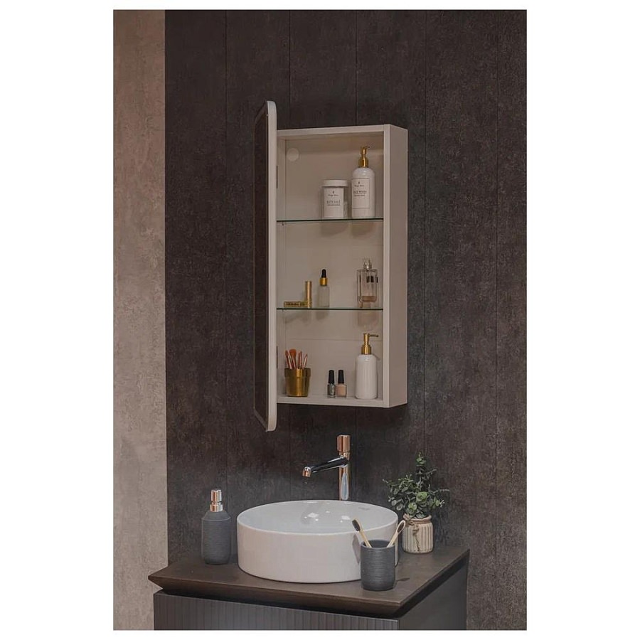 Зеркальный шкаф с подсветкой Silver Mirrors Фиджи Flip 40 х 80 см  LED-00003049 ИК бесконтактный сенсор создать уют и комфорт, это просто!