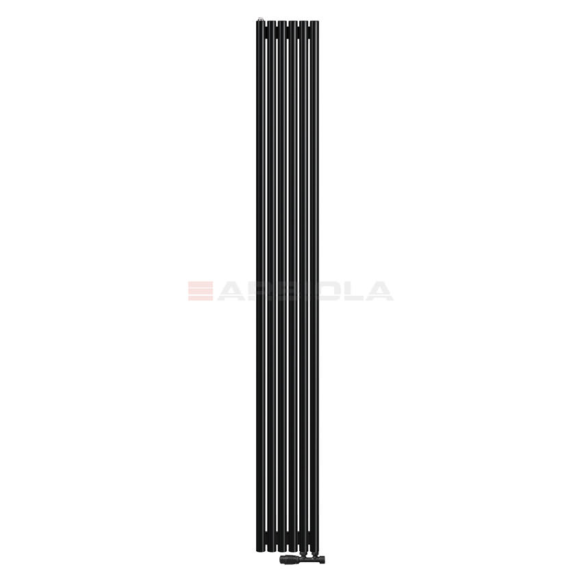 Вертикальный радиатор с нижним подключением Arbiola Iris V 96850 29,2 х 250 см черный матовый ral 9005 от интернет-магазина сантехники 100Kran!