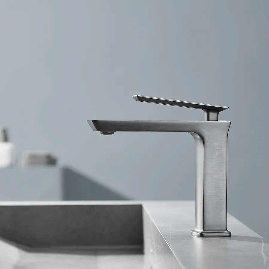 Смеситель для раковины FAUCET DREISER RH-1006-QH оружейная сталь в 100Kran: Широкий выбор и доступные цены.