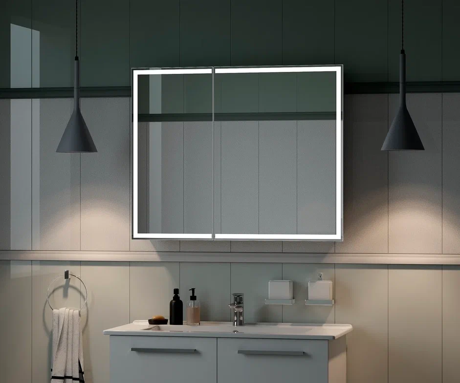 Зеркало-шкаф с подсветкой "Allure Led" 1000х800 розеткой МВК044 создать уют и комфорт, это просто!