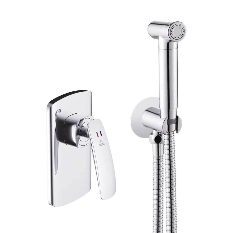 Гигиенический душ со смесителем Rose R1105 хром в 100Kran: Широкий выбор и доступные цены.
