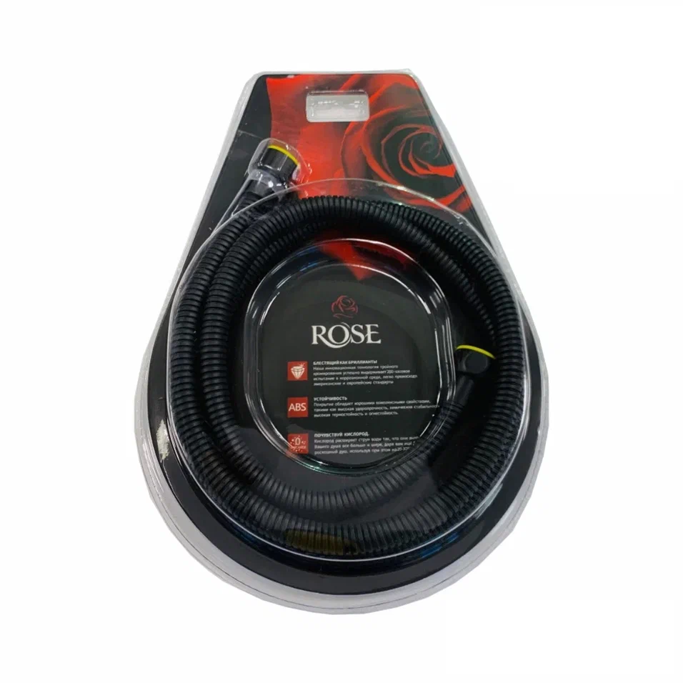 Душевой шланг Rose RE34-10 100 см черный в 100Kran: Широкий выбор и доступные цены.