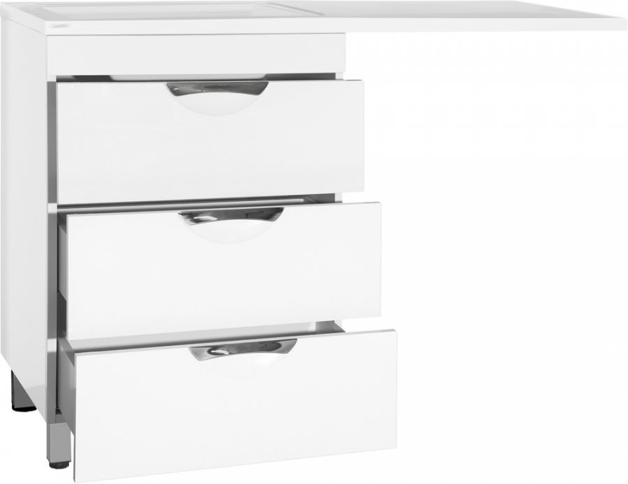 Тумба с раковиной напольная Style Line Жасмин 60 3 ящ. Умывальник Даллас 1200*480 белый ЛС-00000644 в 100Kran: Широкий выбор и доступные цены.