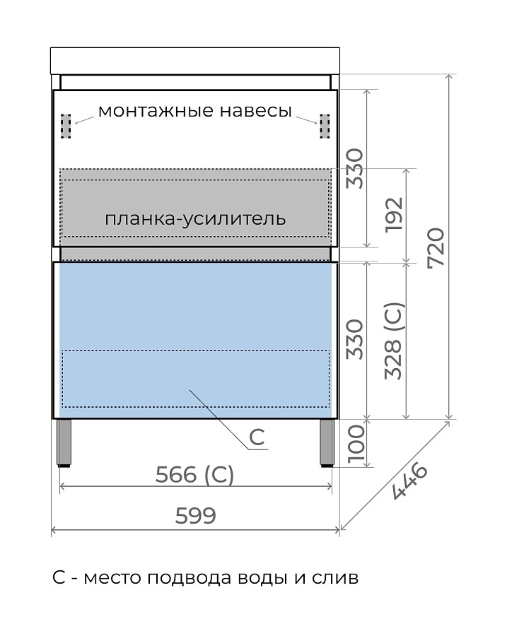 Тумба напольная Style Line Манхэттен 60 см ЛС-00002378 графит в 100Kran: Широкий выбор и доступные цены.