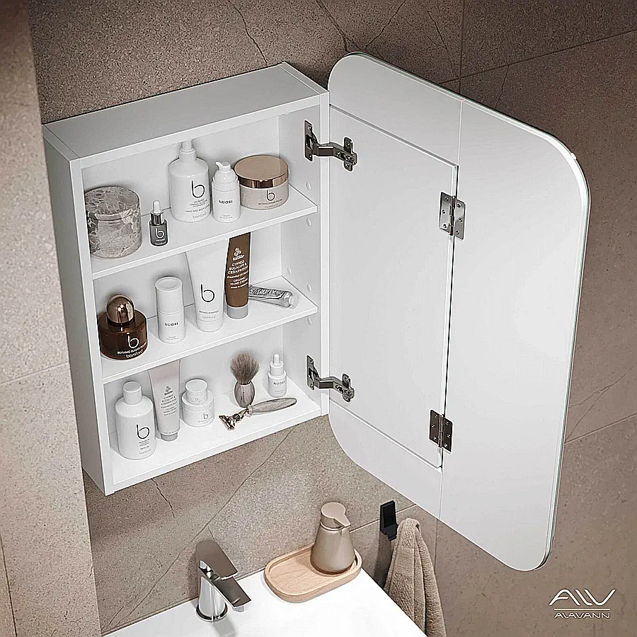 Зеркальный шкаф подвесной Alavann Cosmetic ALV0770001 60 см белый создать уют и комфорт, это просто!
