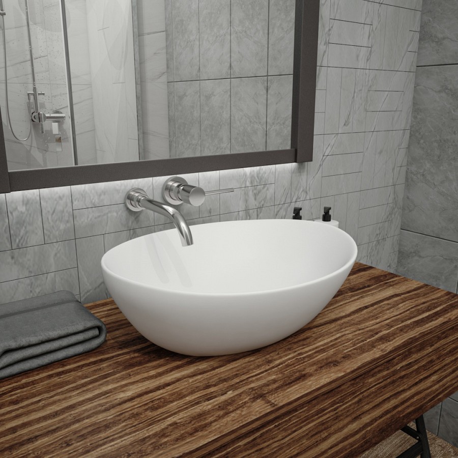Раковина накладная Maretti Eleganza EN13NS87-740 41 см белая в 100Kran: Широкий выбор и доступные цены.